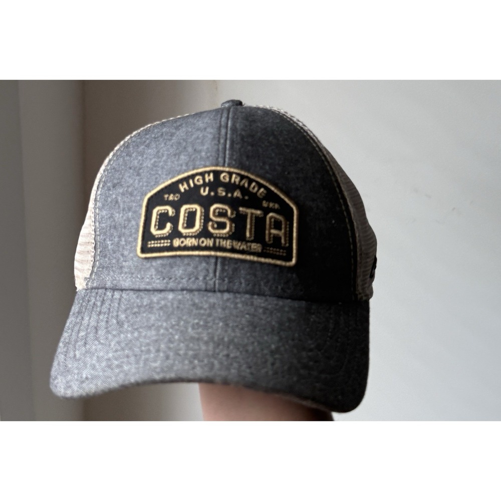 Costa Del Mar Born On The Water Patch Snapback Trucker Hat Cap NWOT